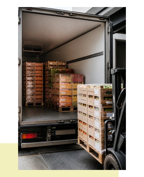Перевозка сельхозпродукции на паллетах с доставкой в Новороссийск